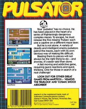 Pulsator (UK) (1987) [Martech] (Trainer) box cover back